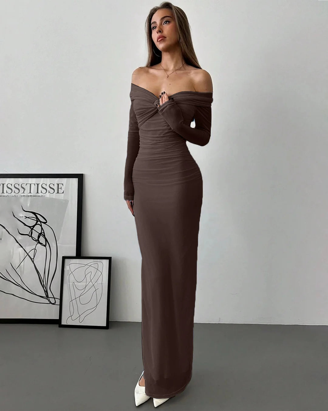 Off-Shoulder Mesh Top