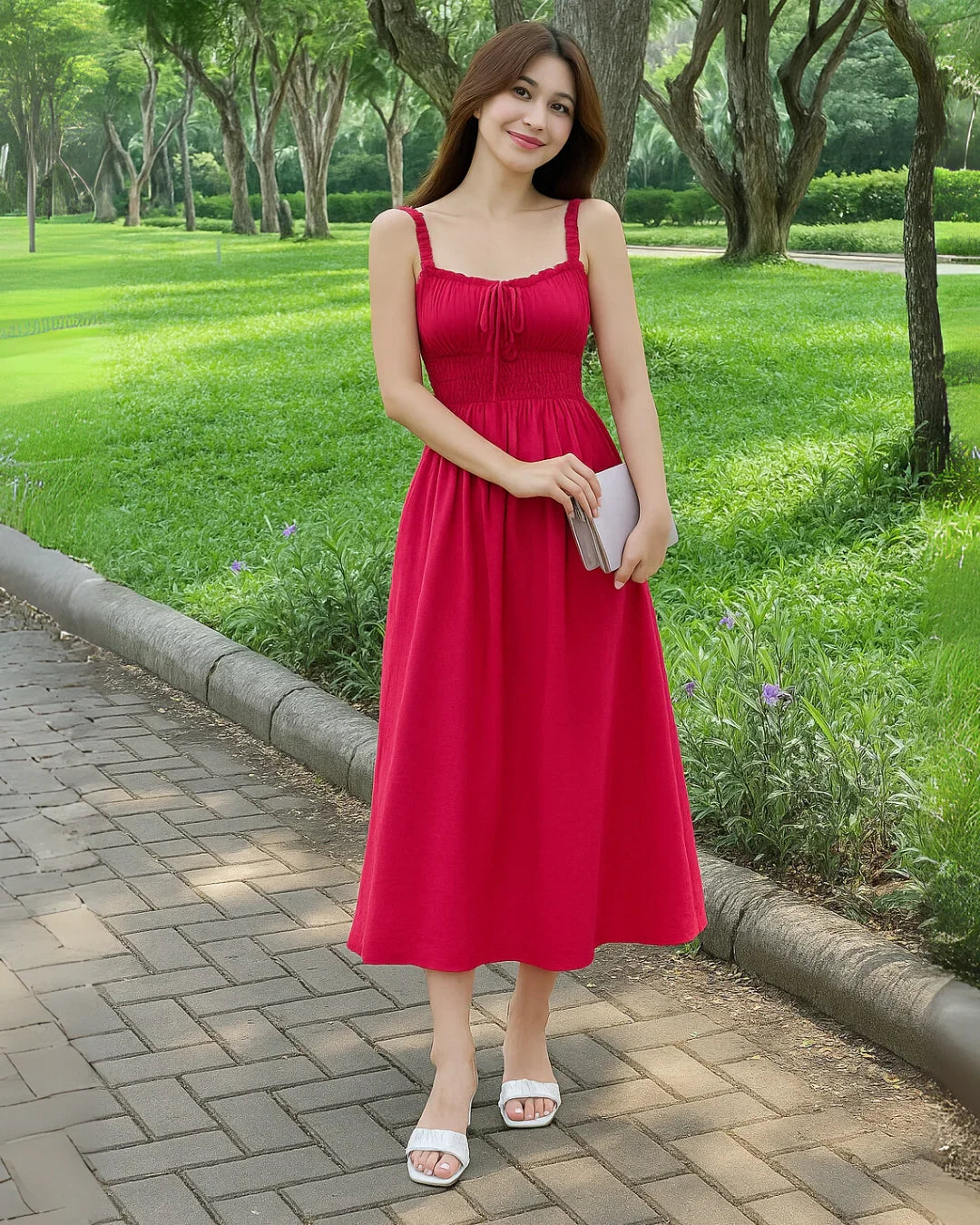 Front tie dress