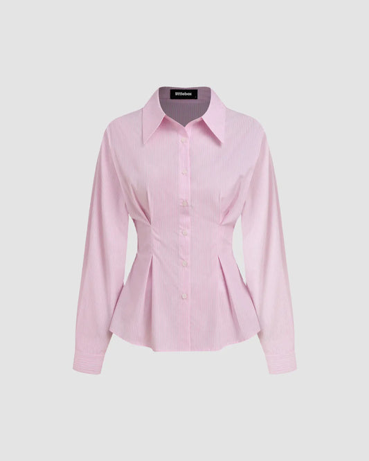 Chic Striped Button-Down Top